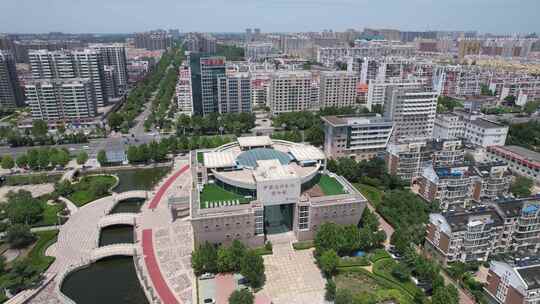 中国运河文化博物馆航拍山东聊城视频素材模板下载