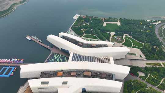 4K航拍天津国家海洋博物馆
