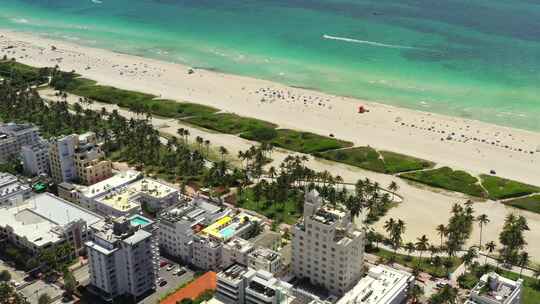 夏季无人机视频之旅迈阿密海滩视频素材模板下载