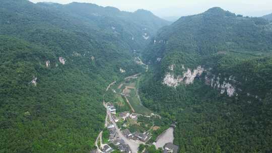 湖北宜昌车溪民俗风景区4A景区航拍