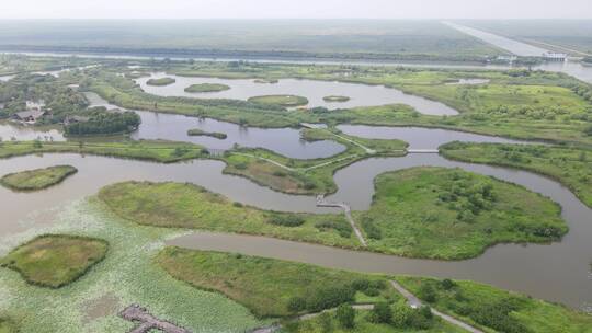 航拍宁波慈溪市杭州湾国家湿地公园4K航拍