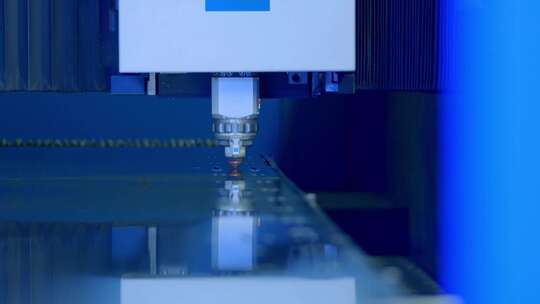 金属加工生产线自动化压铸折弯激光切割打孔视频素材模板下载