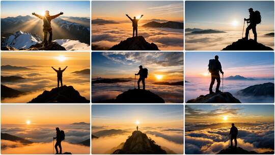 勇攀高峰 突破自我 企业激励 企业宣传高清在线视频素材下载