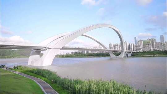 广西南宁大桥五象新区城市风光延时视频素材模板下载
