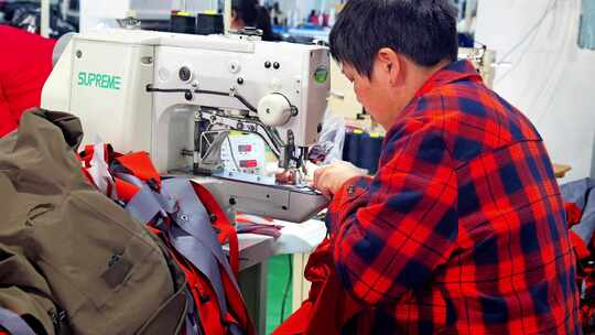 （4k合集）流水线制衣厂车间工作加工生产