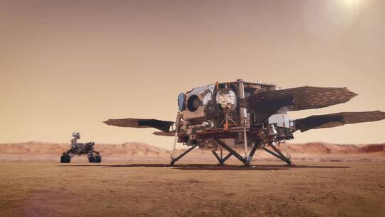 4K 机器人把火星岩石土壤样本装进登陆舱
