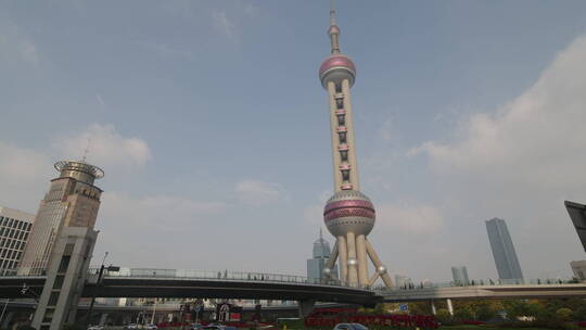 上海东方明珠天桥延时