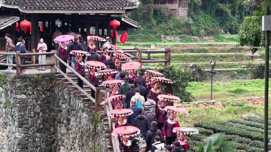 柳州三江程阳八寨景区程阳风雨桥航拍