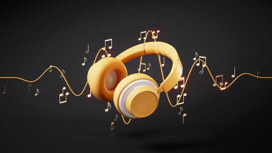 耳机音符三维动画