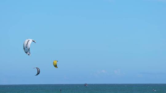 海南琼海博鳌风筝冲浪长焦4k视频