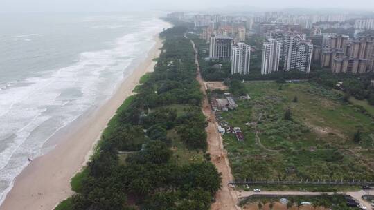 航拍海南沙滩美景