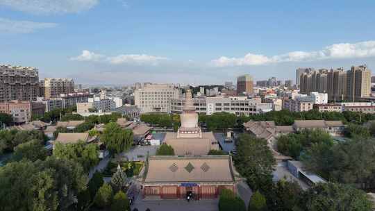 甘肃张掖大佛寺4A景区航拍