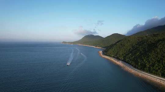 4K航拍深圳大鹏海岸线碧海蓝天视频素材模板下载