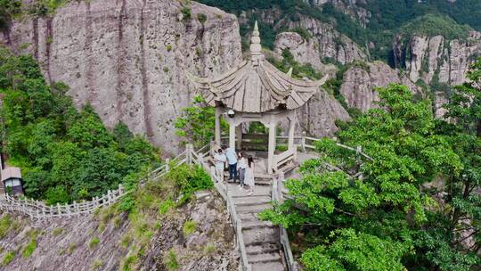 航拍雁荡山风景区