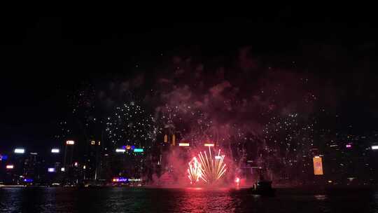 4K香港维多利亚港烟花