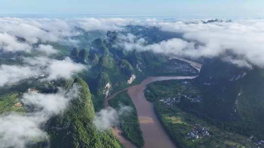 壮美山河河山风景山川云海自然山水风光航拍