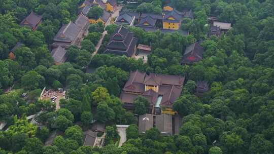 杭州西湖景区灵隐寺云雾航拍