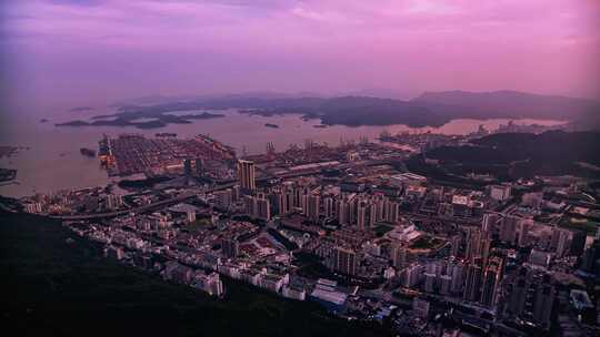 【正版素材】深圳港口日落0040