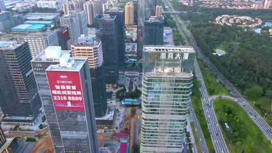 东莞南城蛤地商务区 航拍东莞 市中心视频素材模板下载