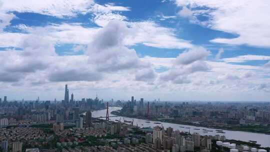 上海大全景多云天空延时