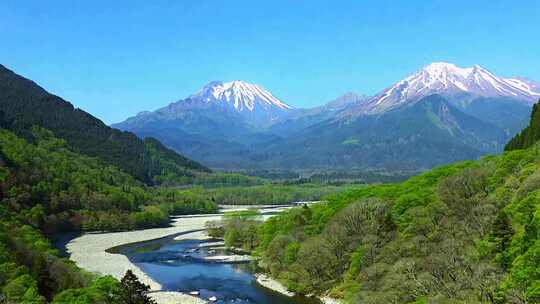山川河流自然风光全景