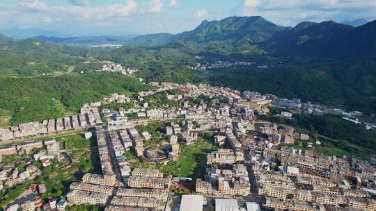 航拍福建新农村景观