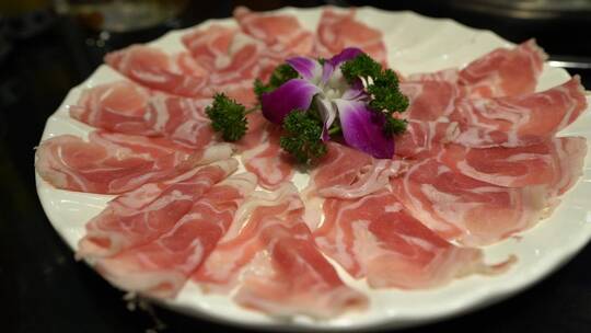 火锅羊肉卷特写(1080p 50p)