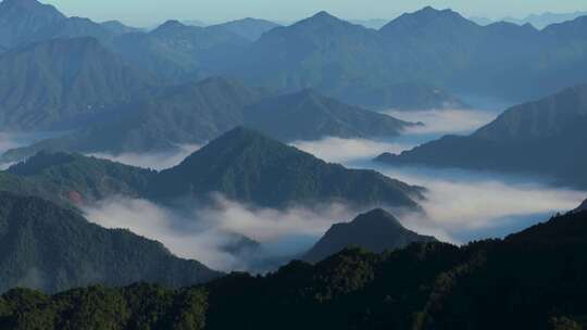 江南高山群山晨曦云海云雾浙江丽水松阳风光