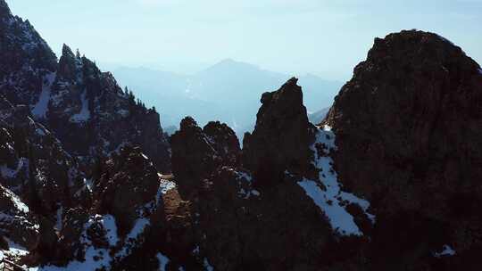 新疆天山天池 博格达峰航拍风光