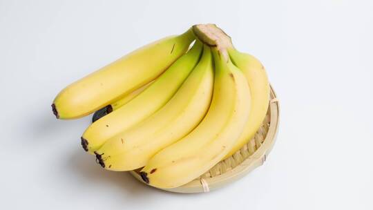 新鲜香蕉水果4k滑轨平移