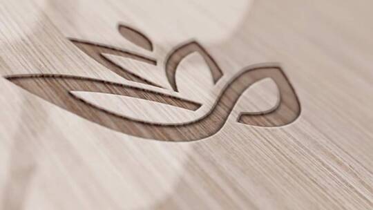 木头雕刻LOGO开场AE模板