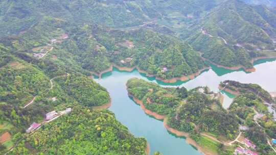 湖北恩施车坝河水库风景水资源航拍