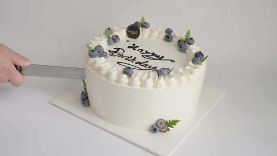 生日蛋糕特写 蓝莓芝士大蛋糕 甜品 甜点