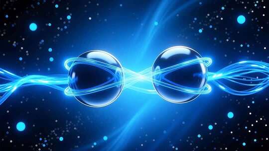 科幻量子纠缠的视觉表现4K