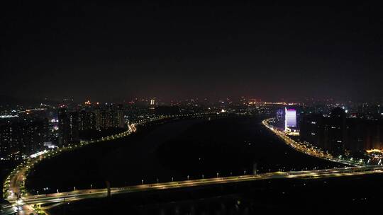 泉州江滨夜景晋江夜景视频素材模板下载