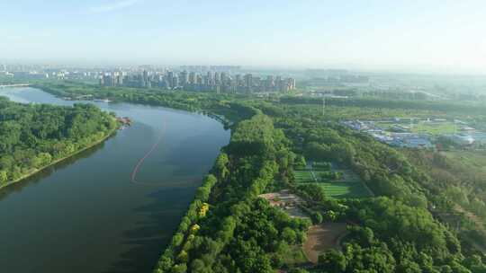 北京 通州 北运河 大运河 大运河森林公园视频素材模板下载