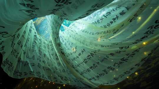 古风水墨书法意境