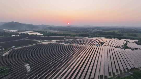 中国江门市开平市太阳能发电中心视频素材模板下载