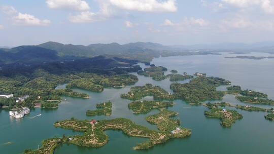 航拍祖国大海河山陆水湖4A景区