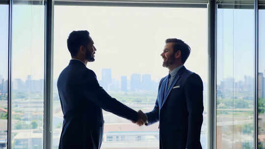 商务合作握手洽谈