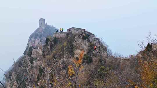 长城爬长城秋季景色