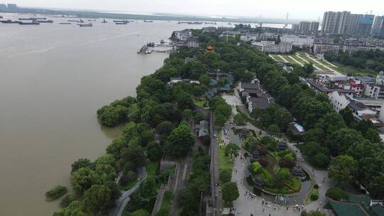 城市航拍湖南岳阳汴河街历史古街航拍