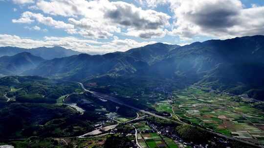 福建南平乡村绿色稻田航拍选编