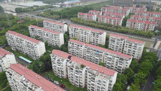 上海浦江镇江月路景舒苑 小区全景4K航拍