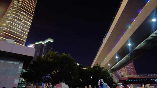 上海市浦东新区陆家嘴金茂大厦夜景视频素材
