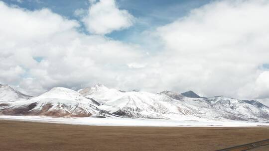 西藏拉萨高原雪山风光广告高清航拍素材