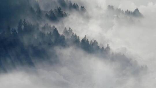 云雾中的山