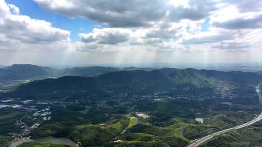 航拍山区 大山空镜头