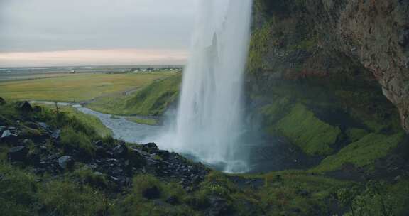 Seljalandsfoss，瀑布，冰岛