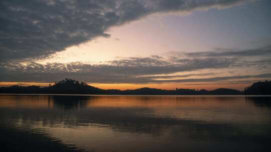 东莞同沙生态公园夜景湖光山色风光延时